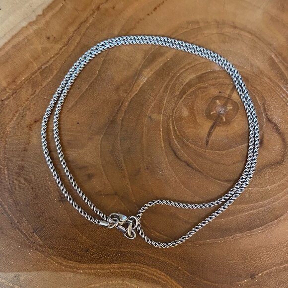 James Avery Medium Reverse Rope Chain, 20", Sterling Silver - Picture 1 of 3